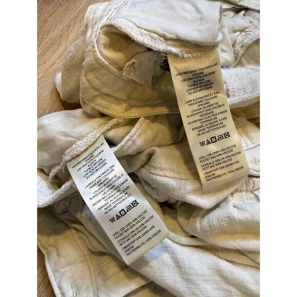 Free People Womens Linen Blend Buckle Back Flowy Shorts Size 14 - Picture 3 of 6